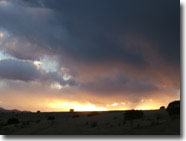 Sunset over mountains